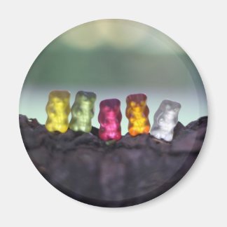 Farbiges Diversity Gummibären Fotografie Magnet