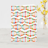 Farbiges DNA-Struktur-Muster Karte (Gelbe Blume)