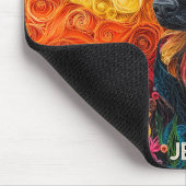Farbiges Dog Portrait Mousepad (Ecke)