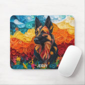 Farbiges Dog Portrait Mousepad (Mit Mouse)