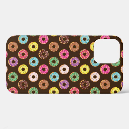 Farbiges Donut Muster in Schokolade Case-Mate iPhone Hülle (Rückseite (Horizontal))
