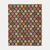 Farbiges Donut Muster in Schokolade Fleecedecke (Vorderseite)