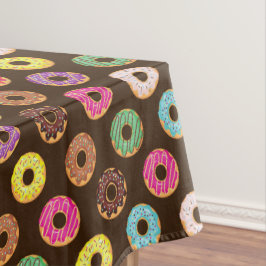 Farbiges Donut Muster in Schokolade Tischdecke