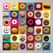 Farbiges Donuts-Plakat Poster (Vorne)