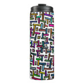 Farbiges Doodmuster Thermosbecher (Vorderseite)