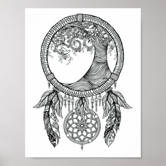 Farbiges Dreamcatcher-Poster Poster