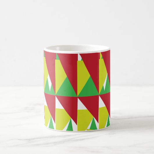 Farbiges Dreieck-Muster Kaffeetasse (Mittel)