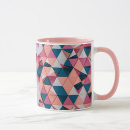 Farbiges Dreieck-Muster - Moderne Retro Combo-Tass Tasse