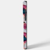 Farbiges Dreieck Muster - Modernes Retro Case-Mate iPhone Hülle (Rückseite / Links)