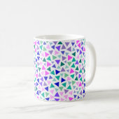 Farbiges Dreiecke-Muster Kaffeetasse (VorderseiteRechts)