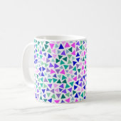 Farbiges Dreiecke-Muster Kaffeetasse (Vorderseite Links)