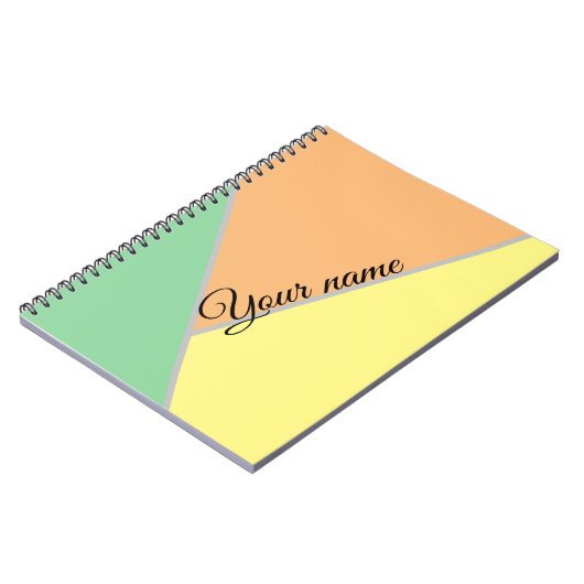 Farbiges Dreiecksmuster der 1970er Jahre | Moderne Notizblock (Linke Seite)