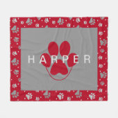 Farbiges Druckmuster Muster Pet Name Red Fleece Pe (Vorderseite (Horizontal))