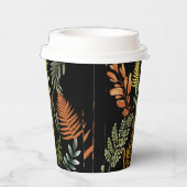Farbiges dunkles Fern Botanisches Blattpapier Pappbecher (Rechts)