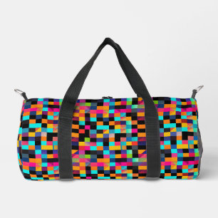 Farbiges, dynamisches geometrisches Muster Duffle Bag