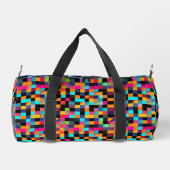 Farbiges, dynamisches geometrisches Muster Duffle Bag (Rückseite)