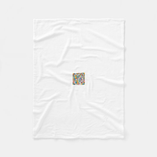 Farbiges, dynamisches geometrisches Muster Fleecedecke (Vorderseite)