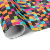 Farbiges, dynamisches geometrisches Muster Geschenkpapier (Rolleneckpunkt)