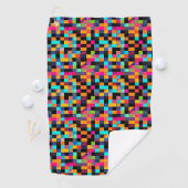 Farbiges, dynamisches geometrisches Muster Golfhandtuch (Insitu)