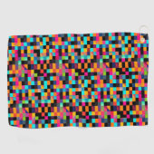 Farbiges, dynamisches geometrisches Muster Golfhandtuch (Horizontal)