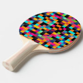 Farbiges, dynamisches geometrisches Muster Tischtennis Schläger (Vorderseite)