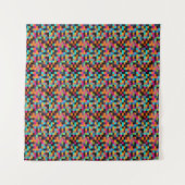 Farbiges, dynamisches geometrisches Muster Wandteppich (Vorderseite (Horizontal))