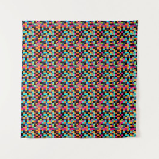 Farbiges, dynamisches geometrisches Muster Wandteppich (Vorderseite)
