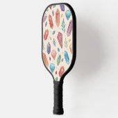 Farbiges Edelsteinmuster (2) Pickleball Schläger (Links)