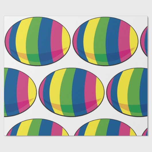 Farbiges Ei Geschenkpapier (Flach)