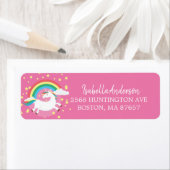 Farbiges Einhorn-Adressetikett (Insitu)