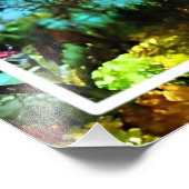 Farbiges Einhornpferd im Wald-46567 Fotodruck (Ecke)