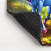 Farbiges Einhornpferd im Wald-46567 Mousepad (Ecke)