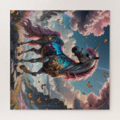 Farbiges Einhornpuzzle Puzzle (Horizontal)