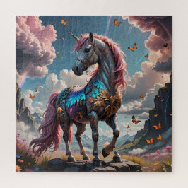 Farbiges Einhornpuzzle Puzzle
