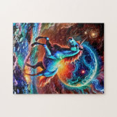 Farbiges Einhornpuzzle Puzzle (Horizontal)