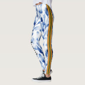 Farbiges einzigartiges Design l Floral Blue l Work Leggings (Links)