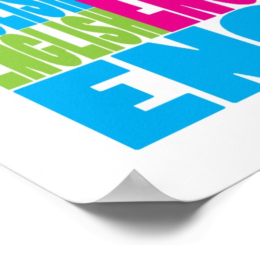 farbiges Englisch Poster (Ecke)
