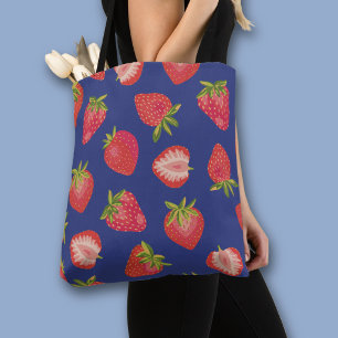 Farbiges Erdbeermuster Tasche