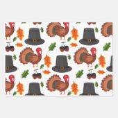 Farbiges Erntedank Set von 3 Geschenkpapier Set (Vorderseite 3)