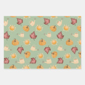 Farbiges Erntedank Set von 3 Geschenkpapier Set (Vorderseite 2)