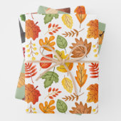 Farbiges Erntedank Set von 3 Geschenkpapier Set (Beispiel)