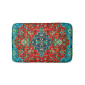 Farbiges Ethnic-Rug-Design Badematte (Vorderseite)