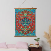 Farbiges Ethnic-Rug-Design Wandteppich Mit Holzrahmen (Schlafzimmer)