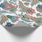 Farbiges Ethnisch-florales Paisley Muster 2 Geschenkpapier (Ecke)