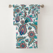 Farbiges ethnisches Paisley-Muster Badhandtuch Set (Insitu)