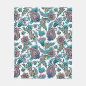 Farbiges ethnisches Paisley-Muster Fleecedecke (Vorderseite)