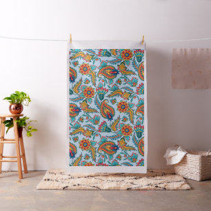Farbiges ethnisches Paisley-Muster Stoff