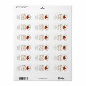 Farbiges Etikett für Ahornblättersirup Adressaufkleber (Vorne)