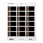 Farbiges Etikett für die Kopfadresse Adressaufkleber (Vorne)