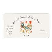 Farbiges Etikett für Hühnereier (Vorne)